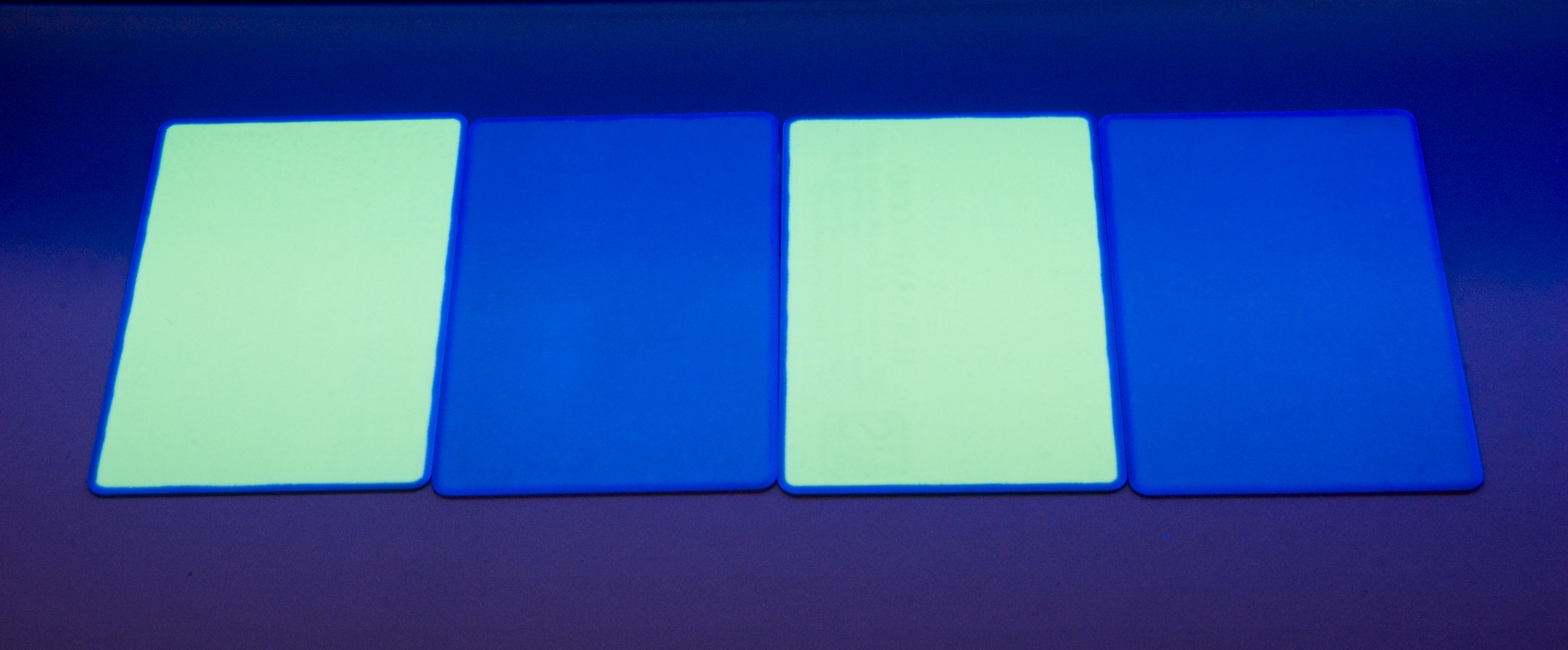 Cards under UV Light